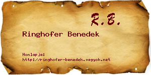 Ringhofer Benedek névjegykártya