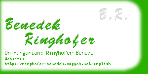 benedek ringhofer business card